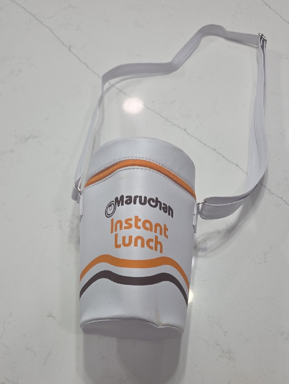 Maruchan Instant Lunch Crossbody Bag - White & Orange Very Gentle Used